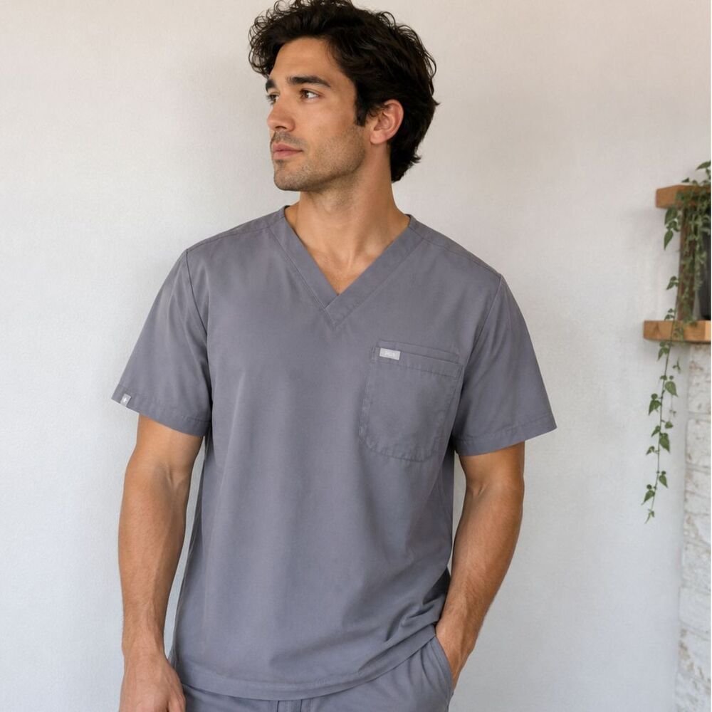 Figs Collection Male Uniform Scrub Top Two Pockets Medical Nurse Dr. Size XXL